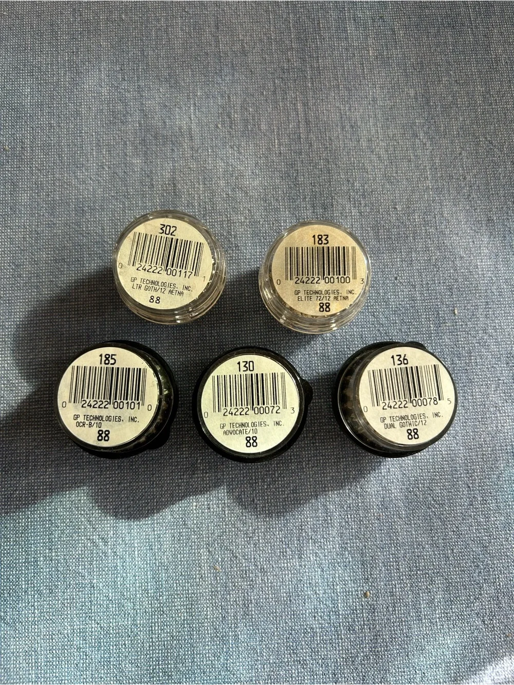 New Set of 5 Selectric II Typewriter Balls Perfect and Low Price Exact as Shown